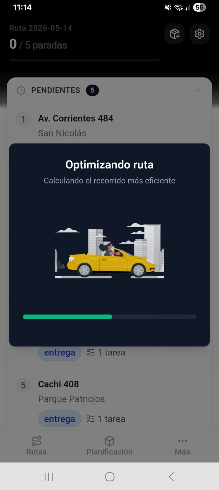 Optimizando ruta